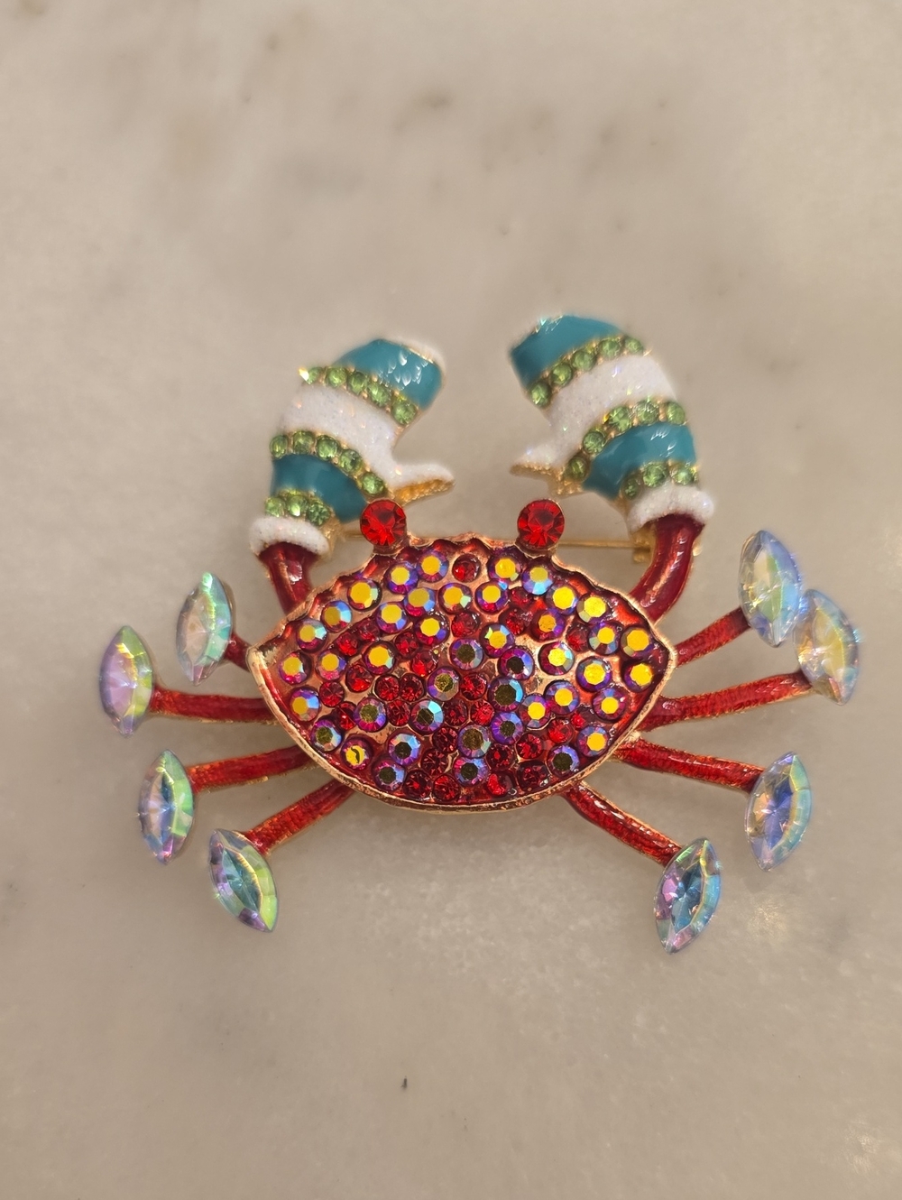 NWOT Red Crab Brooch